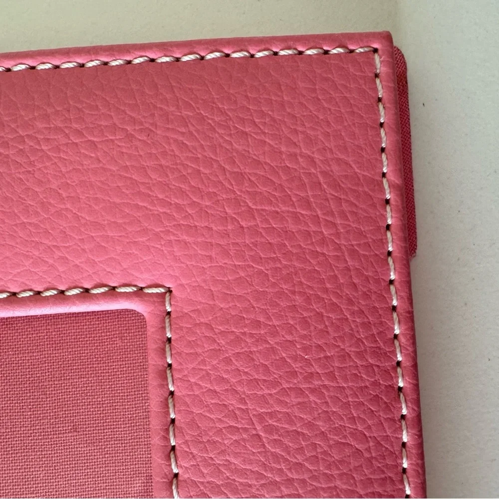 Crate&Barrel Barbie Pink Leather Picture Frame NWOT